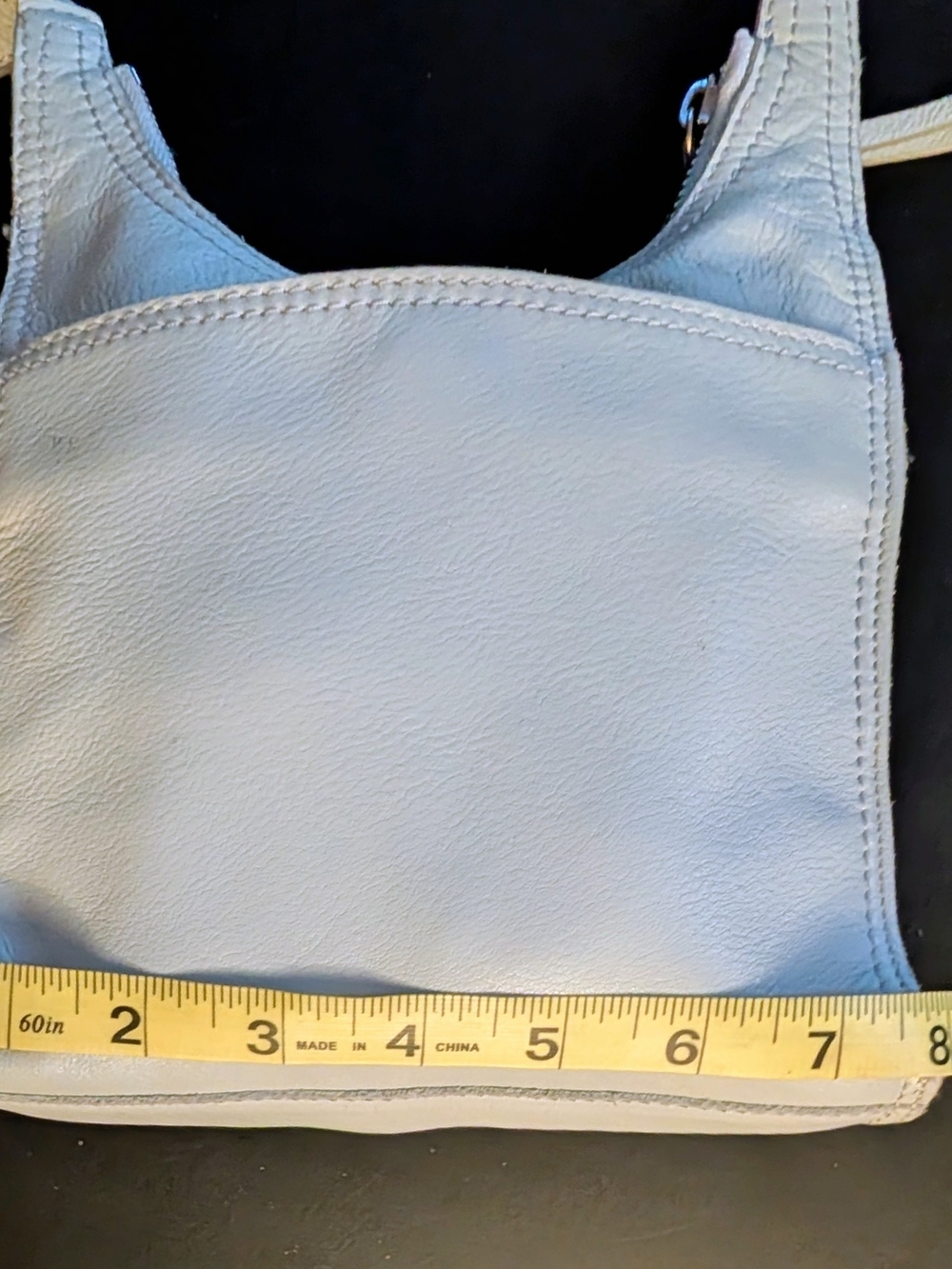 Lucky Brand Dina Leather Crossbody Bag in "Sea Foam" Light Pastel Blue-Green - Picture 10 of 12